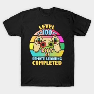 100th Day Of School Gift 100 Day Kids Remote Learning Gamer T-Shirt